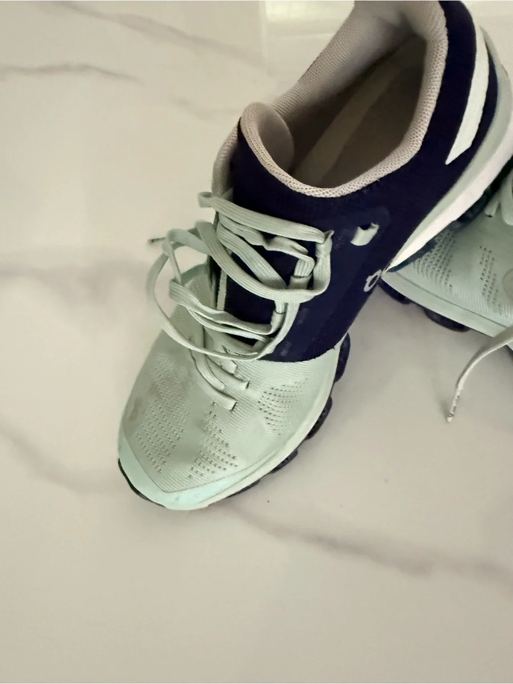 On Running Kids Sneakers in Mint and Navy